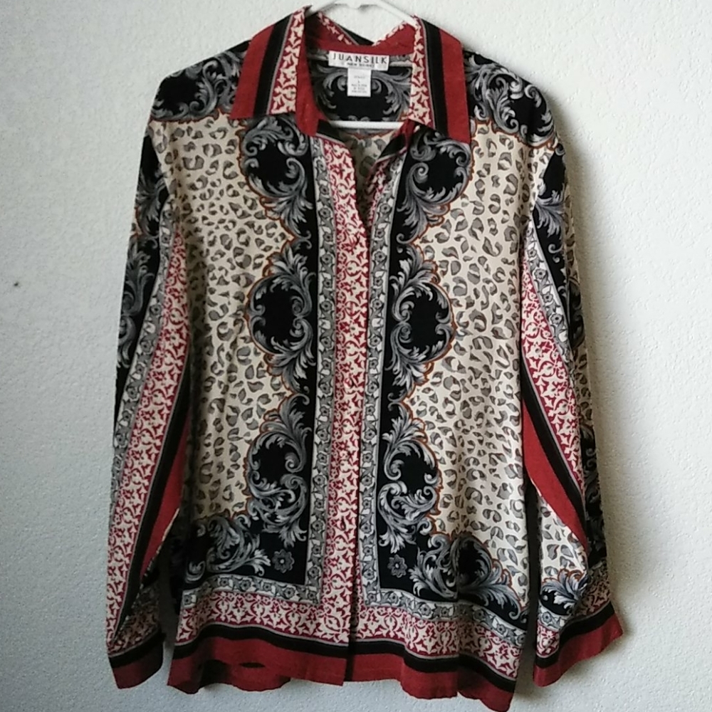 Vintage silk JUAN SILK size large